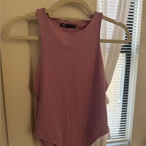 Zara Mauve Sleeveless Bodysuit
